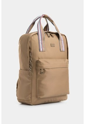 Bolso Tipo Morral Mediano Estructurado Con Bolsillo Secreto Bolso Tipo Morral Mediano Estructurado Con Bolsillo Secreto Crema NAPPA