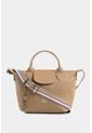 Bolso Tipo Baguette Mediano Con Tapa Y Doble Cargadera Bolso Tipo Baguette Mediano Con Tapa Y Doble Cargadera Crema NAPPA de Nappa