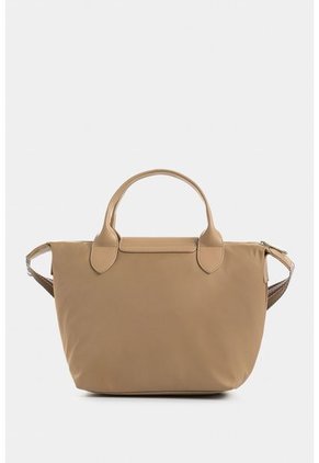 Bolso Tipo Baguette Mediano Con Tapa Y Doble Cargadera Bolso Tipo Baguette Mediano Con Tapa Y Doble Cargadera Crema NAPPA