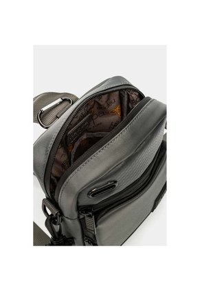Bolso Tipo Manos Libres Para Hombre En Lona Con Bolsillo Frontal Bolso Tipo Manos Libres Para Hombre En Lona Con Bolsillo Frontal Gris NAPPA