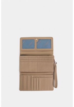 Billetera Mediana Plegable Con Tapa Y Monedero Interno Billetera Mediana Plegable Con Tapa Y Monedero Interno Crema NAPPA