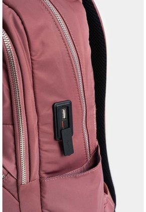Bolso Tipo Tula Morral En Lona Con Cierres Metálicos Bolso Tipo Tula Morral En Lona Con Cierres Metálicos Rosado NAPPA