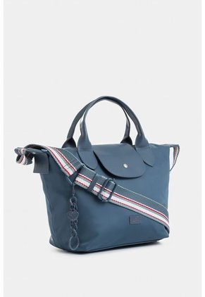Bolso Tipo Baguette Mediano Con Tapa Y Doble Cargadera Bolso Tipo Baguette Mediano Con Tapa Y Doble Cargadera Azul Aguamarina NAPPA