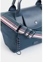 Bolso Tipo Baguette Mediano Con Tapa Y Doble Cargadera Bolso Tipo Baguette Mediano Con Tapa Y Doble Cargadera Azul Aguamarina NAPPA de Nappa