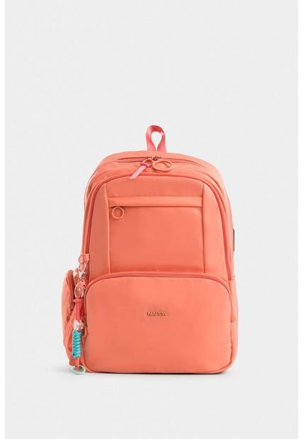 Bolso Tipo Morral Grande Con Cierres Translúcidos Bolso Tipo Morral Grande Con Cierres Translúcidos Coral NAPPA