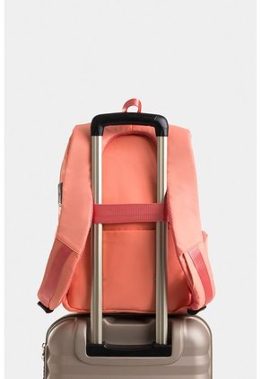 Bolso Tipo Morral Grande Con Cierres Translúcidos Bolso Tipo Morral Grande Con Cierres Translúcidos Coral NAPPA