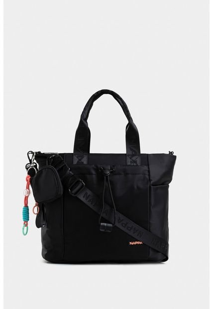 Bolso Tipo Baguette Mediano Con Monedero Removible Bolso Tipo Baguette Mediano Con Monedero Removible Negro NAPPA