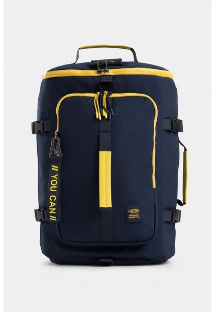 Bolso Tipo Tula Morral En Lona Con Bolsillo Oculto Para Laptop Bolso Tipo Tula Morral En Lona Con Bolsillo Oculto Para Laptop Azul NAPPA