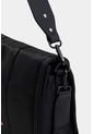 Bolso Tipo Baguette Con Tapa Y Doble Cargadera Bolso Tipo Baguette Con Tapa Y Doble Cargadera Negro NAPPA de Nappa