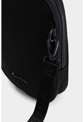 Bolso Tipo Manos Libres, Pequeño En Textil Con Jaladeras En Caucho Bolso Tipo Manos Libres, Pequeño En Textil Con Jaladeras En Caucho Negro NAPPA