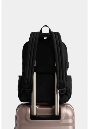 Bolso Tipo Tula Morral En Textil Con Bolsillo Frontal Removible Bolso Tipo Tula Morral En Textil Con Bolsillo Frontal Removible Negro NAPPA