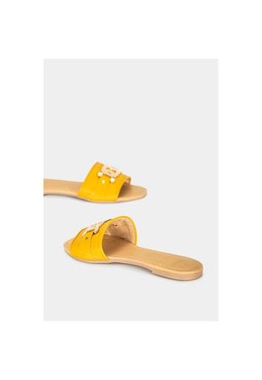 Zapatos Estilo Sandalia Plana Para Mujer En Sintetico Con Herraje Frontal