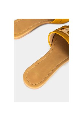 Zapatos Estilo Sandalia Plana Para Mujer En Sintetico Con Herraje Frontal