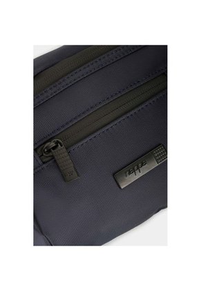 Bolso Para Hombre Tipo Riñonera En En Lona Con Cierres Impermeables Bolso Para Hombre Tipo Riñonera En En Lona Con Cierres Impermeables Azul Oscuro NAPPA