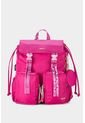Morral En Lona Para Mujer Con Bolsillo Frontal Removible Morral En Lona Para Mujer Con Bolsillo Frontal Removible Fucsia NAPPA de Nappa