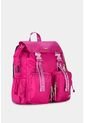 Morral En Lona Para Mujer Con Bolsillo Frontal Removible Morral En Lona Para Mujer Con Bolsillo Frontal Removible Fucsia NAPPA de Nappa