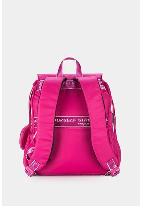 Morral En Lona Para Mujer Con Bolsillo Frontal Removible Morral En Lona Para Mujer Con Bolsillo Frontal Removible Fucsia NAPPA
