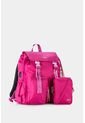 Morral En Lona Para Mujer Con Bolsillo Frontal Removible Morral En Lona Para Mujer Con Bolsillo Frontal Removible Fucsia NAPPA de Nappa