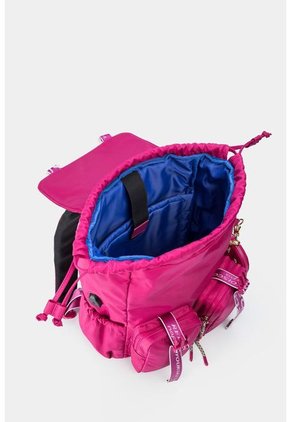 Morral En Lona Para Mujer Con Bolsillo Frontal Removible Morral En Lona Para Mujer Con Bolsillo Frontal Removible Fucsia NAPPA