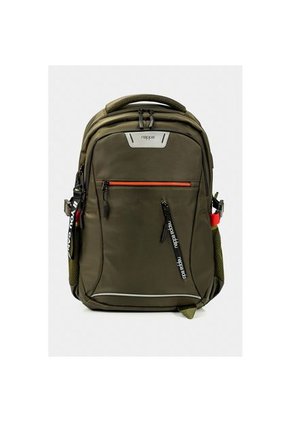 Bolso Para Hombre Tipo Tula Morral En Lona Con Cierre Frontal Invertido Con Logo Nappa Estampado Bolso Para Hombre Tipo Tula Morral En Lona Con Cierre Frontal Invertido Con Logo Nappa Estampado Verde NAPPA