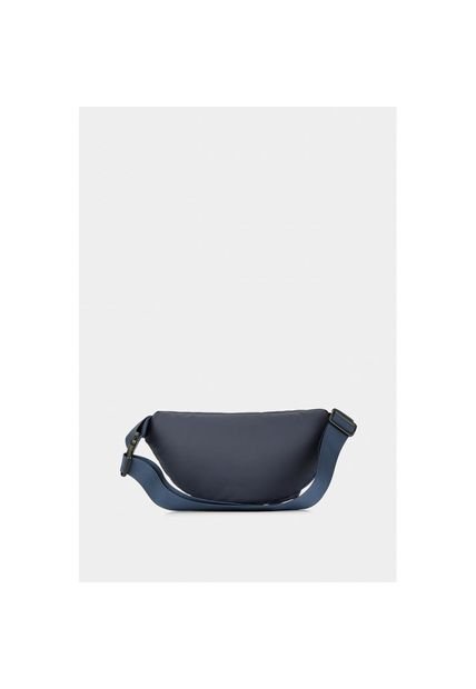 Bolso Tipo Rinonera En Lona Para Hombre Con Cierres Invertidos En Contraste Bolso Tipo Rinonera En Lona Para Hombre Con Cierres Invertidos En