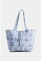 Shopping Doblefaz Para Mujer En Textil Estampado Con Bolsa Interna Shopping Doblefaz Para Mujer En Textil Estampado Con Bolsa Interna Azul NAPPA de Nappa