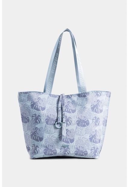 Shopping Doblefaz Para Mujer En Textil Estampado Con Bolsa Interna Shopping Doblefaz Para Mujer En Textil Estampado Con Bolsa Interna Azul NAPPA