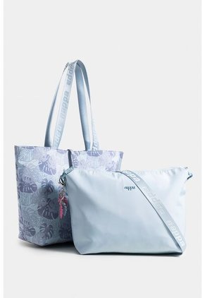Shopping Doblefaz Para Mujer En Textil Estampado Con Bolsa Interna Shopping Doblefaz Para Mujer En Textil Estampado Con Bolsa Interna Azul NAPPA
