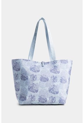 Shopping Doblefaz Para Mujer En Textil Estampado Con Bolsa Interna Shopping Doblefaz Para Mujer En Textil Estampado Con Bolsa Interna Azul NAPPA