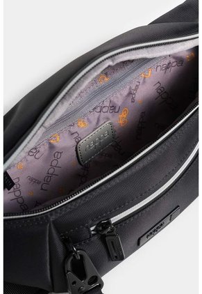 Riñonera Linar Masculina En Lona Riñonera Linar Masculina En Lona Negro NAPPA