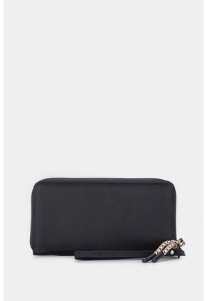 Billetera Portachequera Harrington Para Mujer En Lona Billetera Portachequera Harrington Para Mujer En Lona Negro NAPPA