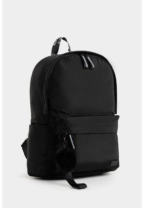 Morral Astor En Lona Con Tiras Estampadas Morral Astor En Lona Con Tiras Estampadas Negro NAPPA