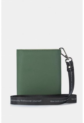 Billetera Sintetico De Tacto Suave De Tres Compartimentos Billetera Sintetico De Tacto Suave De Tres Compartimentos Verde NAPPA