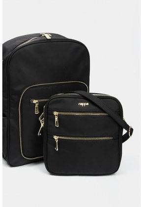 Bolso Tipo Tula Morral Para Mujer Con Bolsillo Removible Bolso Tipo Tula Morral Para Mujer Con Bolsillo Removible Negro NAPPA