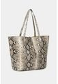 Bolso Tipo Shopping Doblefaz Para Mujer En Sintetico Con Textura Y Colores En Contraste Bolso Tipo Shopping Doblefaz Para Mujer En Sintetico Con Textura Y Colores En Contraste Gris NAPPA de Nappa