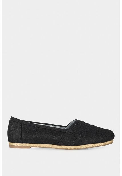 Zapato Estilo Mocasin Para Mujer En Sintetico Tipo Toms Con Vira De Yute En La Suela