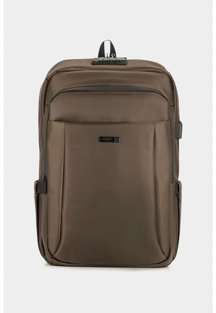 Bolso Tipo Tula Morral En Lona Para Hombre Con Lock De Seguridad En La Parte Superior Bolso Tipo Tula Morral En Lona Para Hombre Con Lock De Seguridad En La Parte Superior Cafe NAPPA