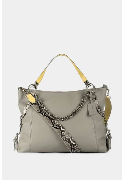 Bolso Para Mujer En Sintetico Tipo Shopping De Silueta Amplia Y Estructurada Con Cargadera En Cadena Bolso Para Mujer En Sintetico Tipo Shopping De Silueta Amplia Y Estructurada Con Cargadera En Cadena Gris NAPPA