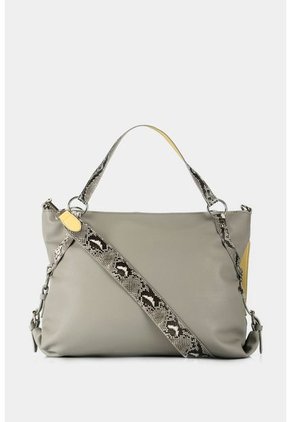 Bolso Para Mujer En Sintetico Tipo Shopping De Silueta Amplia Y Estructurada Con Cargadera En Cadena Bolso Para Mujer En Sintetico Tipo Shopping De Silueta Amplia Y Estructurada Con Cargadera En Cadena Gris NAPPA