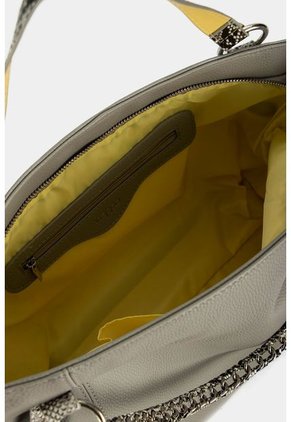 Bolso Para Mujer En Sintetico Tipo Shopping De Silueta Amplia Y Estructurada Con Cargadera En Cadena Bolso Para Mujer En Sintetico Tipo Shopping De Silueta Amplia Y Estructurada Con Cargadera En Cadena Gris NAPPA