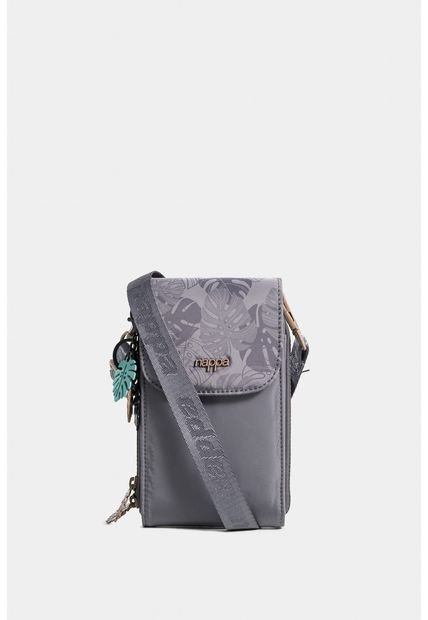 Manos Libre Para Mujer En Textil Estampado Tera Botanical Tipo Celbag Manos Libre Para Mujer En Textil Estampado Tera Botanical Tipo Celbag Gris NAPPA