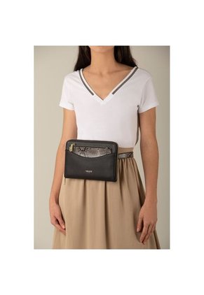 Bolso Tipo Manos Libres Para Mujer Mediano Con Ajuste En La Cintura Y Bolsa Extraible Bolso Tipo Manos Libres Para Mujer Mediano Con Ajuste En La Cintura Y Bolsa Extraible Negro NAPPA