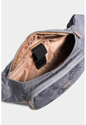 Riñonera Ficus Botanical En Textil Estampado Grande Riñonera Ficus Botanical En Textil Estampado Grande Gris NAPPA