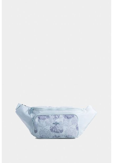 Riñonera Ficus Botanical En Textil Estampado Grande Riñonera Ficus Botanical En Textil Estampado Grande Azul NAPPA