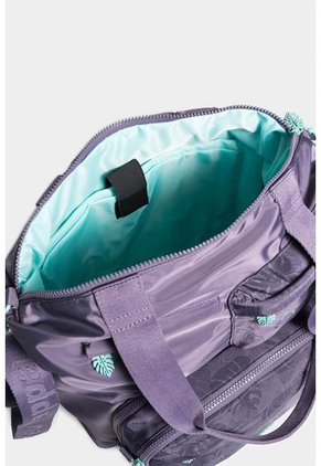 Bolso Tipo Shopping En Textil Estampado Para Mujer Con Bolsillo Frontal Removible Bolso Tipo Shopping En Textil Estampado Para Mujer Con Bolsillo Frontal Removible Morado NAPPA