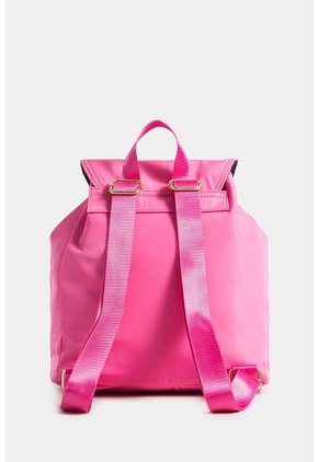 Bolso Tipo Tula Morral Para Mujer En Lona Con Tapa Y Bolsillos Frontales Bolso Tipo Tula Morral Para Mujer En Lona Con Tapa Y Bolsillos Frontales Coral NAPPA