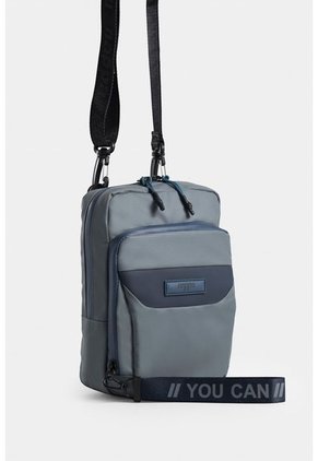 Manos Libres Hawking Masculina En Lona Con Cierres En Contraste Manos Libres Hawking Masculina En Lona Con Cierres En Contraste Gris NAPPA