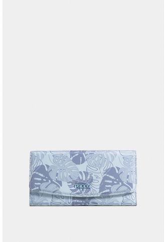 Nappa - Billetera Portachequera Lap Botanical En Textil Estampado Con Tapa