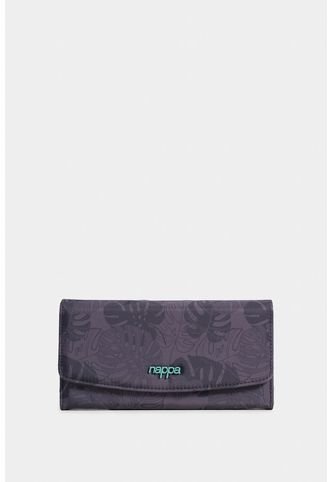 Nappa - Billetera Portachequera Lap Botanical En Textil Estampado Con Tapa