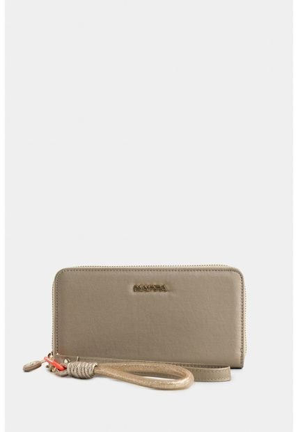 Billetera Portachequera Basica Con Compartimento Interno Para Monedas Billetera Portachequera Basica Con Compartimento Interno Para Monedas Dorado NAPPA